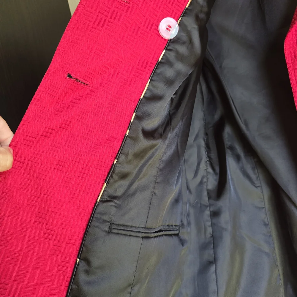 Mary Kay By Twinhill Womens Red Trench Coat. Made exclusively for Mary Kay